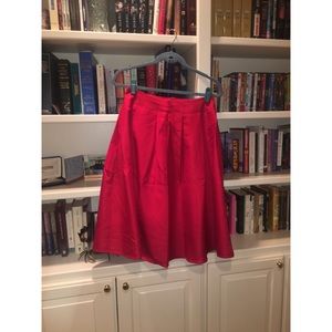 Red 50’s style skirt